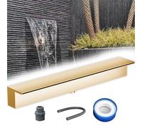 Fontaine Cascade Personnalisable en Acier Inoxydable pour Bassin avec raccords, élément décoratif extérieur pour Jardin et terrasse, idéal pour créer des espaces de détente paisibles dans vo