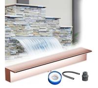 Fontaine Cascade Personnalisable en Acier Inoxydable pour Jardin et terrasse Clete avec Accessoires - Aménagement Aquatique extérieur pour Un Moment de sérénité et de détente.