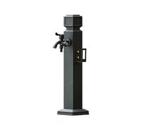 Fontaine Colonne d'eau de jardin en alliage d'aluminium for extérieur, support de tuyau carré autoportant avec robinet à double sortie, robinet vertical à montage au sol column(60cm)
