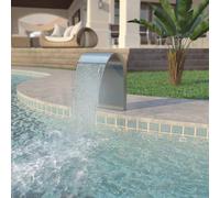 vidaXL Fontaine d'étang 45 x 30 x 65 cm – Acier inoxydable solaire – Argenté