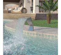vidaXL Fontaine d'étang cascade en acier inoxydable 64 x 30 x 52 cm Argenté