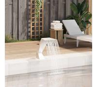 Cascade de piscine vidaXL avec LED RGB, acier inoxydable, 63,5 x 29 x 51 cm, argent