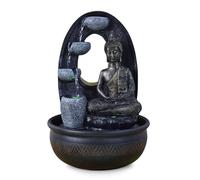 Fontaine d’Intérieur Bouddha Harmonie - Fontaine à Eau avec 2 Éclairages LED Colorés - Pompe Silencieuse - Statuette Amovible - Idée Cadeau pour Ambiance Zen et Relaxante - Hauteur : 40cm - Zen’Light
