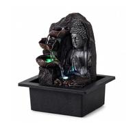 Fontaine d’Intérieur Cascade Bouddha Lotus Lumière LED Colorée, Décoration d’Intérieur Feng Shui, Idée Cadeau Esprit Zen, Avec Pompe Silencieuse Fournie, Spiritualité Zen’Light, 21 x 21 x 26 cm