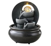 Fontaine d’Intérieur Cascade Nature Effet Pierre Rock Lumière Coloré, Fontaine d’Intérieur Cascade avec Lumière LED Coloré - Déco d’intérieur Zen, Élégant et Relaxant - Fontaine de Table