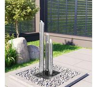 Fontaine de Jardin 48x34x153 cm Acier Inoxydable Terrasse Extérieur vidaXL