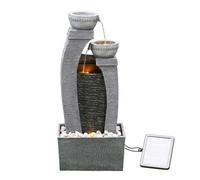 Fontaine De Jardin Avec Batterie Led, Teamson Home, Gris Gris