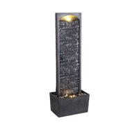 Fontaine de jardin,Teamson Home, Finition pierre, noir/gris, 34 X 22 X 98