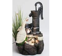 Fontaine de Jardin BK821 avec éclairage LED Grande Fontaine oies Jeu d'eau décoration de Jardin 58,5 cm