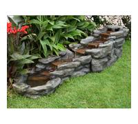 Fontaine De Jardin Brembo Allongée Rochers Et Pierres, Avec Éclairage Led - Ubbink Multicolore