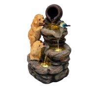 MonsterShop Fontaine de jardin Cascade électrique LED Pompe