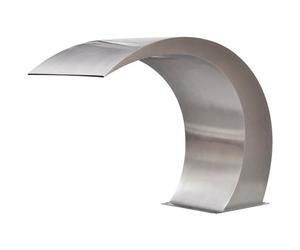 Fontaine de Jardin en Acier Inoxydable avec Bassin et Bec de Flux Ajustable 45x30x60 cm