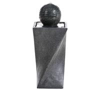 Fontaine de Jardin en Résine Extérieur avec Éclairage LED Accessoire Gris Graphite Acquacheta