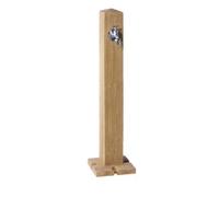 Fontaine de jardin Garantia Wood en polyéthylène imitation bois coloris bois clair H.100 cm