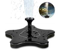 Fontaine de jardin solaire - SWAREY - Pompe Eau lectrique - 4 Buses - Noir