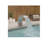 Fontaine de Piscine 22x60x70 cm Inox 304 Argenté Décoration de Jardin vidaXL
