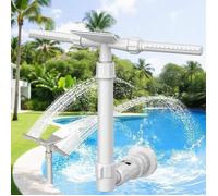 Fontaine de Piscine 3-en-1, Cascade de Piscine Réglable à 360°, Design Élégant pour Jardin, s'adapte aux Jets de 1,5"", Créer Une