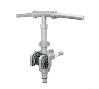 Fontaine de piscine à double flux pour piscine de jardin avec réglage du débit et boîtier en plastique résistant (gris)