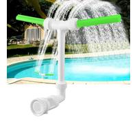 Fontaine de Piscine a Double Pulvérisation, Fontaine à Cascade Réglable 360°, Fontaine de Piscine en Cascade, pour Piscine Hors Sol/Souterraine avec Adaptateur pour Jardin Extérieur
