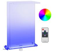 Fontaine de piscine avec LED - vidaXL - 51 cm - Acrylique - LED RVB - Télécommande - Transparent - 30x25x51 cm