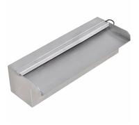 Fontaine de piscine avec LED - vidaXL - Inox - 30 cm - Argent - Éclairage LED - 15 LED blanches