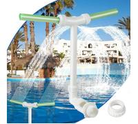 Fontaine de Piscine, Fontaine Cascade de Piscine, Accessoires de Piscine à Double Jet pour Piscine Hors Sol, Fontaine de Pisc Label