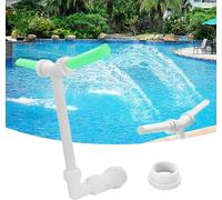 Fontaine de piscine réglable à double jet - Avec adaptateur et aérateur - Convient pour les piscines, les étangs à poissons