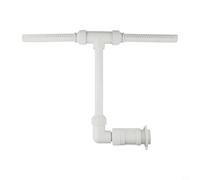 Fontaine de piscine réglable double pulvérisation cascade pulvérisateur pour piscine de jardin - Décoration d'eau en PVC blanc 40 cm