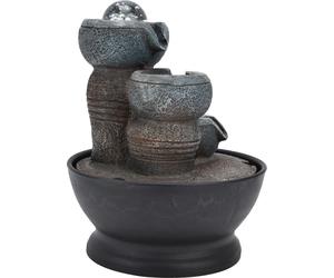 Fontaine d'eau d'intérieur de table avec lumière LED Fontaine à chute d'eau pour la maison et le bureau Cadeau de décorationColorful EU Plug AC220-240V