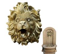 Fontaine d'eau en résine, fontaine murale d'arrosage, cascade intérieure et extérieure, fontaine murale décorative, fontaine d'eau lion, bec de fontaine de jardin, bec élégant pour fontaine