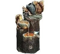 Fontaine d'eau extérieure avec sculpture d'écureuil à énergie solaire | Fontaine d'eau de jardin de statue de fontaine d'eau de sculpture d'écureuil d'intérieur/extérieur avec