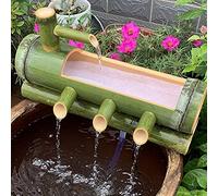 Fontaine décorative en bambou pour intérieur et extérieur, sculpture de jardin zen, décoration d'intérieur tranquille et respectueuse de l'environnement