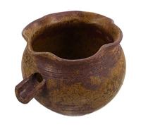 Fontaine Décorative en Céramique Marron, Jarre Circulante Rustique | Surface Émaillée Lisse, Style Vintage Intemporel, pour Bonsaï, Aquarium et Décor Zen Intérieur