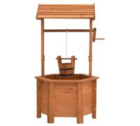 Fontaine décorative pour jardin, jardinière - bac à fleurs - 40x40x84 cm - tissu - Pour l'extérieur - Vert armée