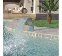 Fontaine d'étang cascade en acier inoxydable VIDAXL - Gris - 64 x 30 x 52 cm