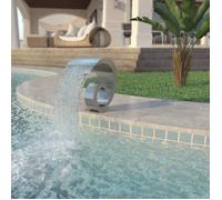 Fontaine d'étang en acier inoxydable - VIDAXL - 50 x 30 x 53 cm - Solaire - Gris - Sculpture/statut