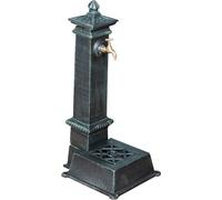 Fontaine d'extérieur - Colonne d'eau - Décoration de jardin - Aspect antique - 77 cm de hauteur - Noir