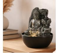 Fontaine d'intérieur Bouddha ZenLight Revata - Cascade LED en résine H18 cm