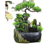 Fontaine d'intérieur, en résine, dimensions : 28 x 20 x 15 cm, alimentation électrique : 220 V, poids : environ 1 600 g, convient pour une utilisation à l'intérieur et à l'extérieur