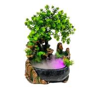 Fontaine d'intérieur - Fontaine Zen moderne - Fontaine de table - Fontaine de chambre - Ornement - Fontaine avec éclairage LED - Cascade décorative pour la méditation et la relaxation