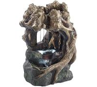 Infactory Fontaine d'ambiance avec LED et pompe - Grotte de racines