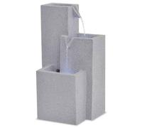 Fontaine d'intérieur - vidaXL - LED - Polyrésine - Gris - 22,5x18x40,6 cm