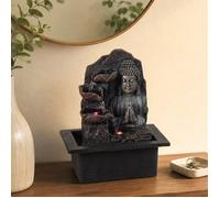 Fontaine d'intérieur Zen'Light Bouddha Spiritualité - Eclairage LED - SCFRBL2 - Marron
