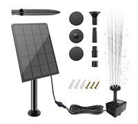 Fontaine Exterieure De Jardin Solaire Cascade, Solar Exterior 2.5w, Bomba De Agua Solar Para Estanque, Fuente Solar Bateria Diy Bebedero Pajaros