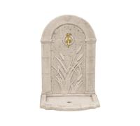Fontaine Murale en Pierre Roseau - Robinet en Laiton Offert - Livraison Gratuite - Fabrication française - décoration extérieure - Jardin extérieur - terrasse - Sortie d’Eau - Fontaine de Jardin