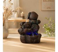 Generique Fontaine d'intérieur Nivello - ZEN – Décor rivière naturelle, pompe silencieuse, H 31cm