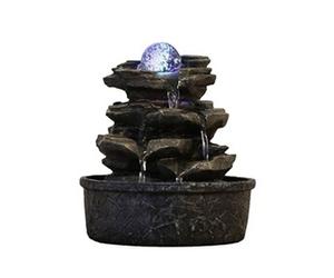 Fontaine nature rocher de maison kentami - marron