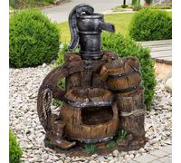 Fontaine ornementale de printemps en plein air Déco Cascade Bois Look Pierre Jardin Pompe Seau