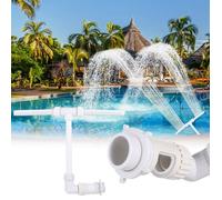 Fontaine Piscine Cascade - Double Jet, 49x39cm, pour Piscines Hors Sol/Enterrées, Jeu d’Eau