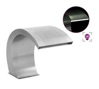 Fontaine Piscine Led Acier Inoxydable 30x60x45 Cm 15 Leds Blanc Ip68 Blanc